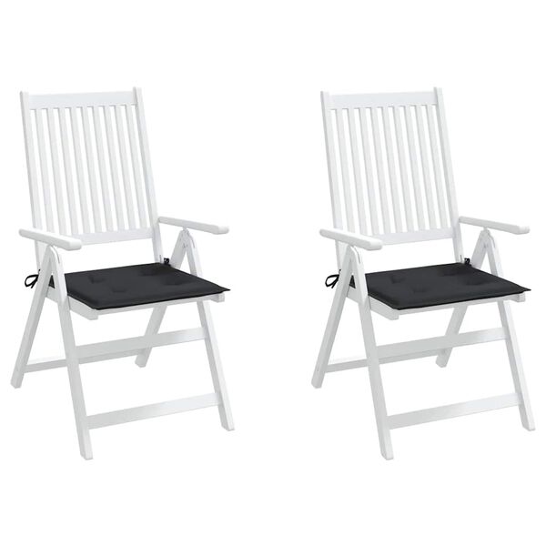 vidaXL Tuinstoelkussens 2 st 50x50x4 cm oxford stof zwart