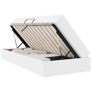 vidaXL Opslag bed met matras met opslag 2 st Wit Leer