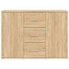 vidaXL Dressoir 91x29,5x65 cm bewerkt hout sonoma eikenkleurig