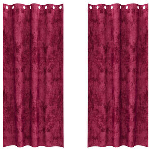 vidaXL Velvet Gordijnen 2 pcs Wijnrood 245 x 140 cm Fluweel