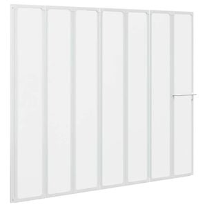 Douche en badscherm 140 x 168 cm 7 panelen met handdoekrek