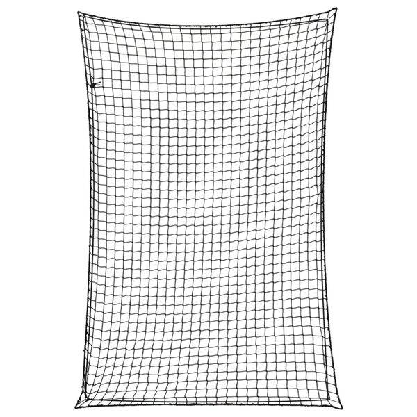 vidaXL Aanhangwagennet elastisch touw 3x2 m polypropeen zwart