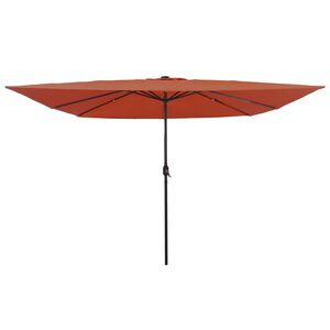 vidaXL Tuinparasol Terracotta 295 x 295 x 245 cm Polyester en staal
