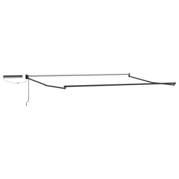 vidaXL Elektrisch Uittrekbaar Zonnescherm Rood en Wit 4 &times; 3 m