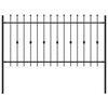 vidaXL Spike Fence ASTEN 200 x 150 cm Gepoedercoat staal Zwart