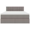 vidaXL Opbergbed met matras met matras Taupe 120 x 200 cm Bewerkt hout