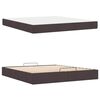 vidaXL Bedframe met matras met matras 2 pcs Tan Stof