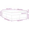 vidaXL Boxspringbed Donkergrijs en Wit 140 x 200 cm Katoen Stof