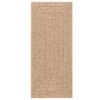 vidaXL Vloerkleed ZIZUR beige binnen en buiten 80x200 cm jute look