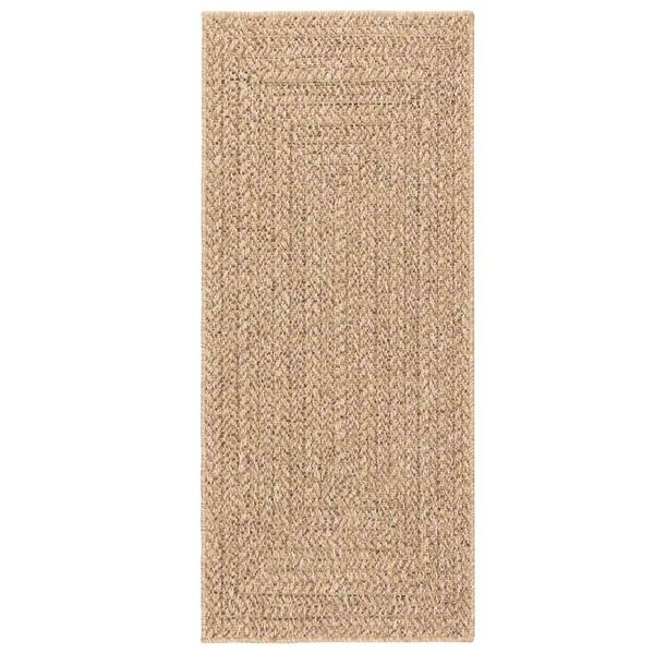 vidaXL Vloerkleed ZIZUR beige binnen en buiten 80x200 cm jute look