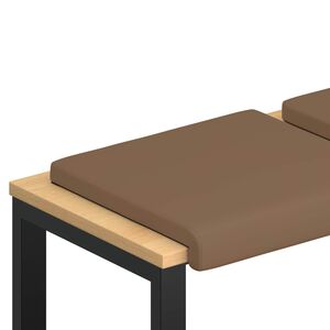 vidaXL Bankkussen 2 st Kunstleer Cappuccino Diepte 35 cm
