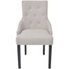 vidaXL Eetkamerstoelen 6 st stof crèmegrijs