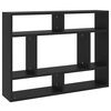 vidaXL Wandschap 75x16x55 cm bewerkt hout zwart