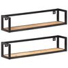 vidaXL Wandschappen 2 st 80 cm ruw mangohout