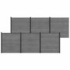 vidaXL Hek set 1045 x 186 cm WPC en Aluminium Grijs