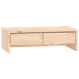 vidaXL Monitorstandaard 50x27x15 cm massief grenenhout