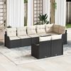 vidaXL Tuin Sofa Set 8 pcs Zwart poly rattan