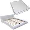 vidaXL Bed met traagschuim matras kunstleer wit 140x200 cm
