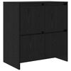 vidaXL Dressoir Zwart Eiken 70 x 41 x 75 cm Bewerkt hout