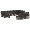 vidaXL Tuinbankenset 13 st Grijs poly rattan