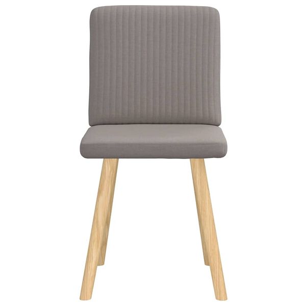 vidaXL Eetkamerstoelen draaibaar 2 st stof taupe