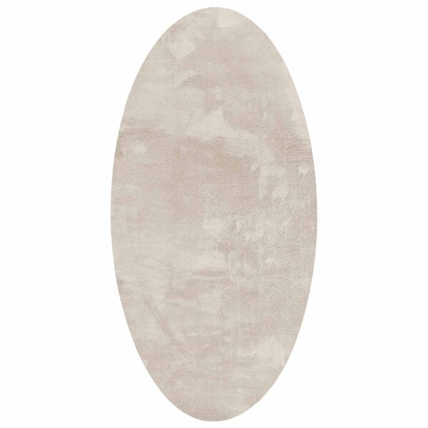 vidaXL Vloerkleden Ovaal HUARTE Beige 80 x 150 cm 100% Polyester