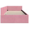 vidaXL Hoekbedframe met hoofdeinde Roze 80 cm x 200 cm Fluweel