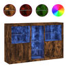 vidaXL Dressoir met LED-verlichting 162x37x100 cm gerookt eikenkleurig