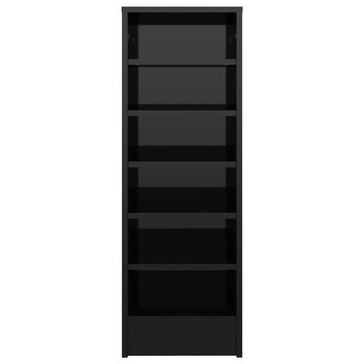vidaXL Schoenenkast 31,5x35x90 cm spaanplaat hoogglans zwart