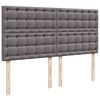 vidaXL Boxspring met matras kunstleer grijs 180x200 cm