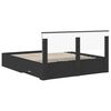 vidaXL Bedframe met hoofdeinde Zwart 160 x 200 cm Bewerkt hout