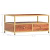 vidaXL Salontafel 90x50x40 cm massief acaciahout