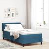 vidaXL Boxspringbed met matras Donkerblauw 90 x 200 cm Fluweel