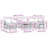 vidaXL Sofa-Sets 9 pcs Natuurlijk en Cr&egrave;me Massief Acaciahout