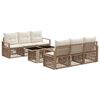 vidaXL Tuinbankenset 7 st Beige en Cr&egrave;me Wit poly rattan