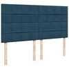 vidaXL Boxspring met matras fluweel blauw 180x200 cm