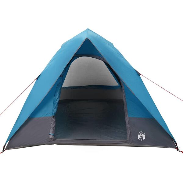 vidaXL Camping Tent met dak met opslag Blauw 320 x 275 x 190 cm taft