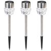 HI Padverlichting solar LED 3 st kristal