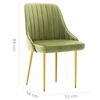vidaXL Eetkamerstoelen 2 st fluweel lichtgroen