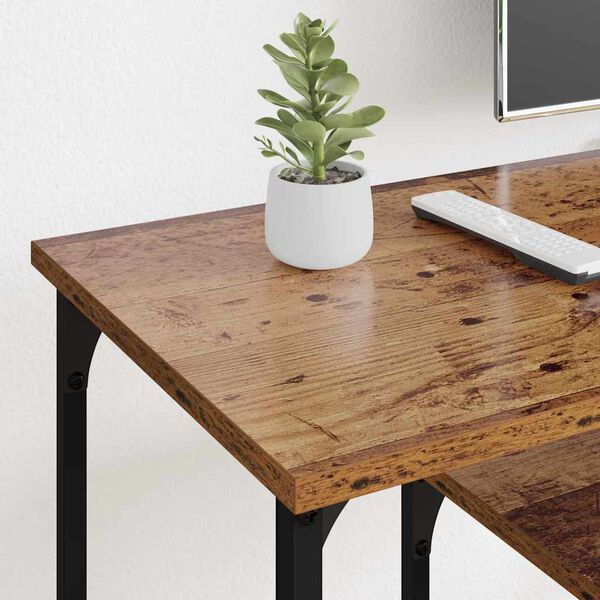 vidaXL TV-kast Oud Hout 102 x 35 x 45,5 cm Gemonteerd hout en ijzer