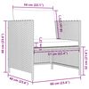 vidaXL Tuinbank met kussens poly rattan grijs