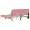 vidaXL Bedframe zonder matras "Hanko" fluweel roze 160x200 cm