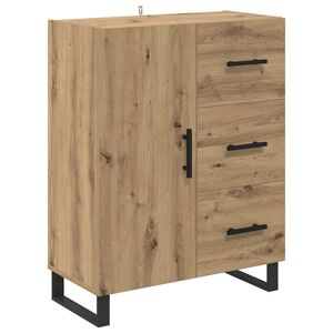 vidaXL Dressoir met lade Artisan Eiken 69,5 x 34 x 90 cm
