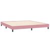 vidaXL Boxspring met matras fluweel roze 180x210 cm