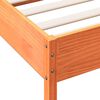 vidaXL Bedframe zonder matras massief grenenhout wasbruin 75x190 cm