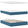vidaXL Ottoman bed met matrassen en LED's 140x190cm fluweel