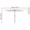 vidaXL Tuinparasol Wit en zwart 295 x 295 x 245 cm Polyester en staal