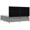 vidaXL Boxspring bed met matras Lichtgrijs 200 x 200 cm Stof