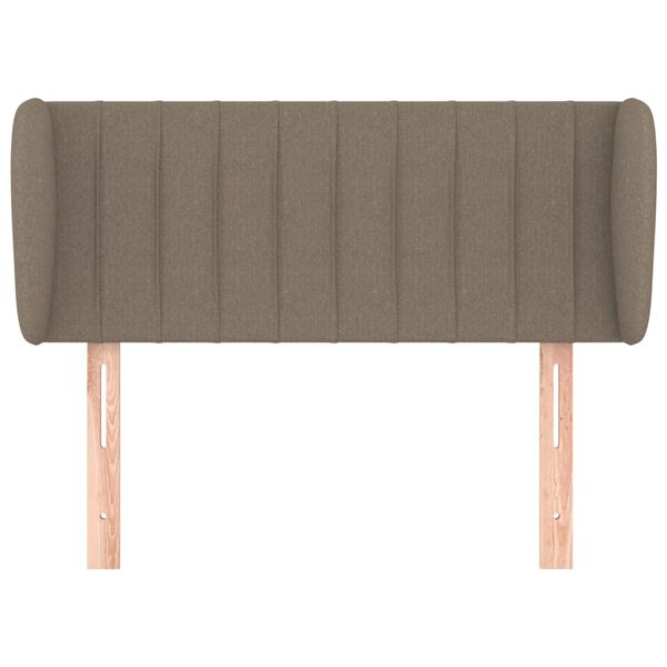 vidaXL Hoofdbord met randen 83x23x78/88 cm stof taupe