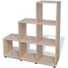 vidaXL Boekenkast/presentatiemeubel trapvormig 107 cm eikenkleur